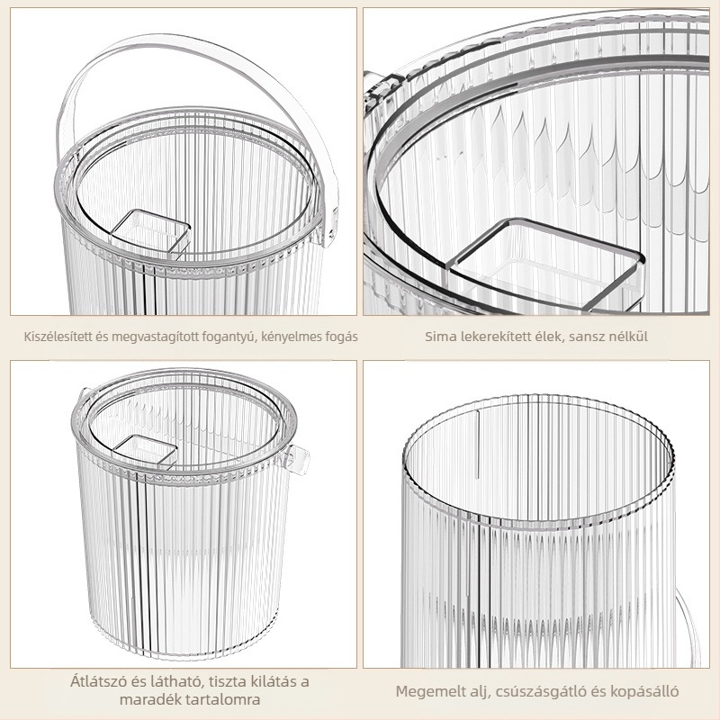Háztartási lezárt rovarbiztos nedvességálló átlátszó vizuális kutyaeledel-tároló hordó állateledel-tároló üveg tárolódoboz