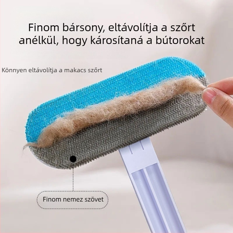 Háztartási kisállat multifunkcionális kombinált szőrtelenítő kefe hosszú rúd kétoldalas kanapé szőnyeg kaparó tisztító műtárgy elektrosztatikus seprű