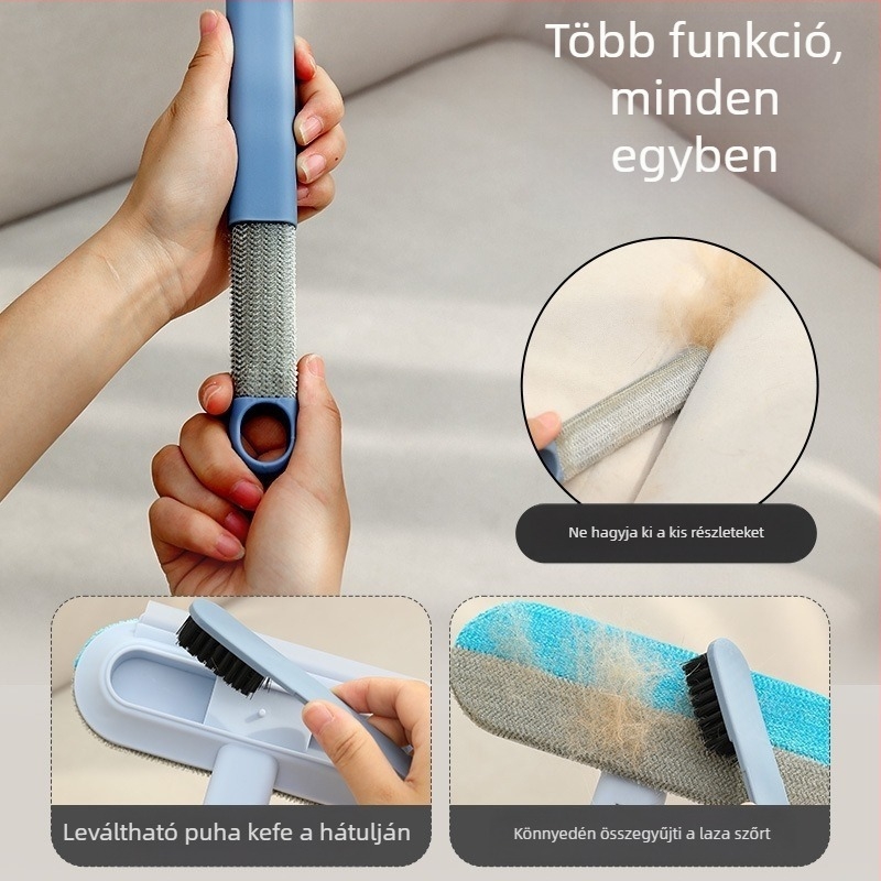 Háztartási kisállat multifunkcionális kombinált szőrtelenítő kefe hosszú rúd kétoldalas kanapé szőnyeg kaparó tisztító műtárgy elektrosztatikus seprű