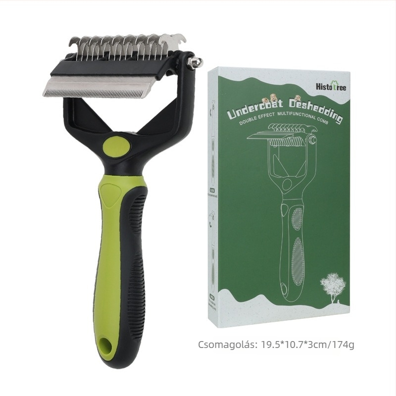 Háziállat-kellékek Kisállat multifunkcionális nyitott csomójú fésű kutya macskaszőr kés kisállat all-in-one fésű a lebegő szőr eltávolításához fésű