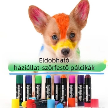 Kisállat szőrfestő stift, nem okoz szőrkárosodást, könnyen tisztítható színes hajfestő krém, kutya szőrfestés, állatorvosi marker zsírkréta