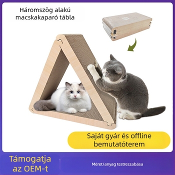 Határokon átnyúló nagykereskedelmi szabványos összecsukható macskakaparó tábla háromszög alakú kaparó macskakaparó tábla 6 oldalas hullámpapír Amazon
