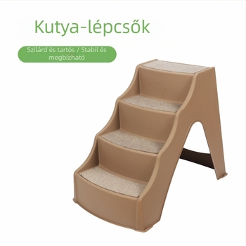 Határokon átnyúló kisállat lépcsők kutya mászó létra műanyag lépcsők ágy csúszásmentes kutyalétra macska kutya autó összecsukható mászólétra