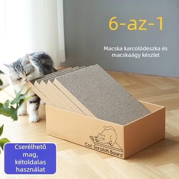 Határokon átnyúló, forró rajzfilm kaparódeszka hullámpapír macska kaparódeszka öltöny kényelmes lyuk környezetvédelmi macskajáték