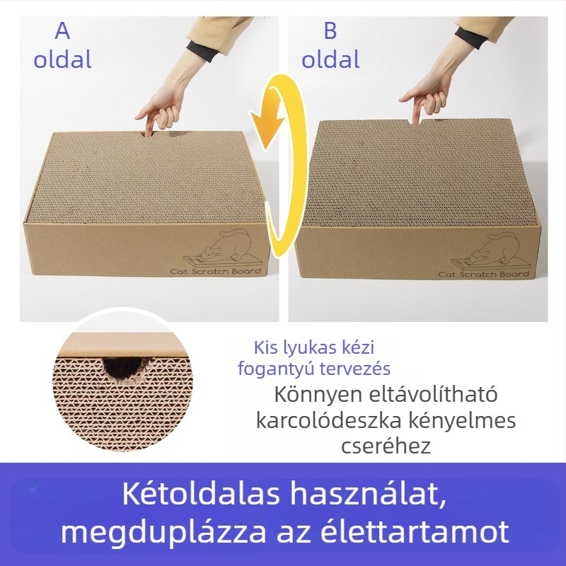 Határokon átnyúló, forró rajzfilm kaparódeszka hullámpapír macska kaparódeszka öltöny kényelmes lyuk környezetvédelmi macskajáték