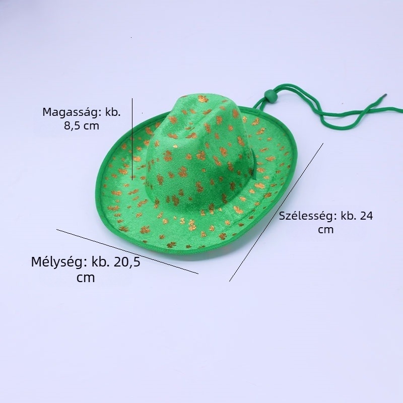 Xinye határokon átnyúló ír fesztivál kisállat öltöztetős ruházat macska és kutya lóhere kalap kisállat tutu szoknya cowboy kalap