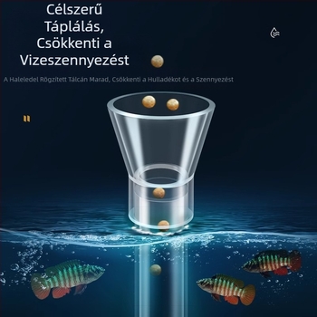 Akril etető, kis fixpontos etetőcső, süllyedő, sodródásgátló etetőeszköz, akvárium etetőcső