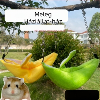 Kis hörcsög banán pamut fészek, meleg függőágy függőfészek télire, hold alakú hajó alakú függő hintaágy