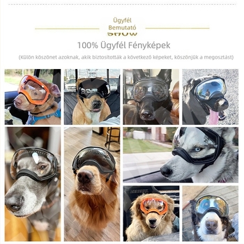 Kisállat fejfedők, nagy keretes kutyaszemüvegek, napszemüvegek, közepes méretű kutyáknak, hóvédő UV-szűrős kisállatvédők, napszemüvegek