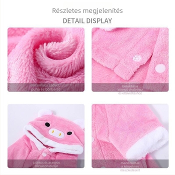 Kutyaruházat Őszi és téli gyapjúval bélelt meleg korallpolár malac átalakító ruhák macskaruhák kiskutya állatruházat