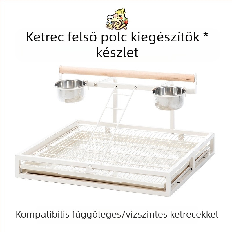 Miyagi papagáj madárkalitka kiegészítők Daquan felső állvány tároló állvány csiga állomás rúd eledeldoboz átlátszó panel terelőlap exkluzív