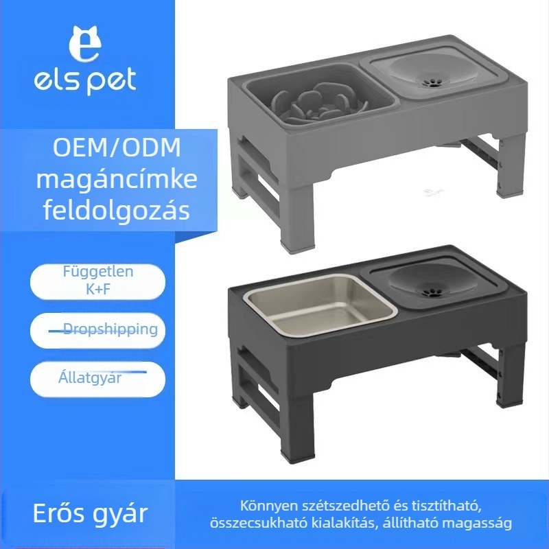 Állateledel tál rozsdamentes acél kutyatál állateledel kellékek Slow Food Bowl etető összecsukható itatótál kutyatál otthoni étkészletek