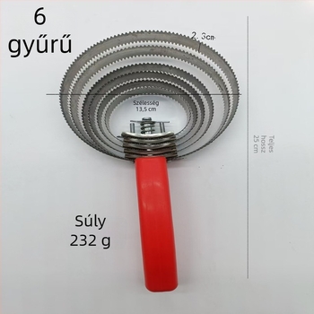 Négy, öt és hat kör alakú, fogazott fésű, tehén- és lóizzadságkaparó, viszketéscsillapító gereblye, lószőrfésű, fogkarcoló, kisállatfésű, szőrtelenítő kefe