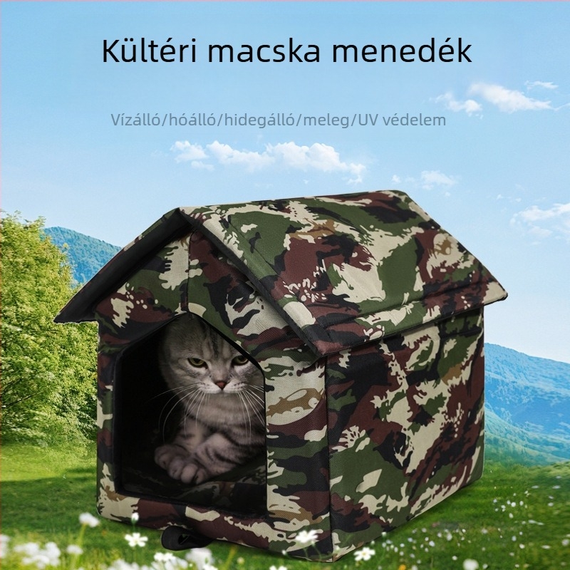 Kóbor macskafészek Kültéri fészek Kültéri vízálló macskafészek Meleg Szél- és esőálló Egyszerű, vastagított kutyafészek Kisállat-elkerülő fészek