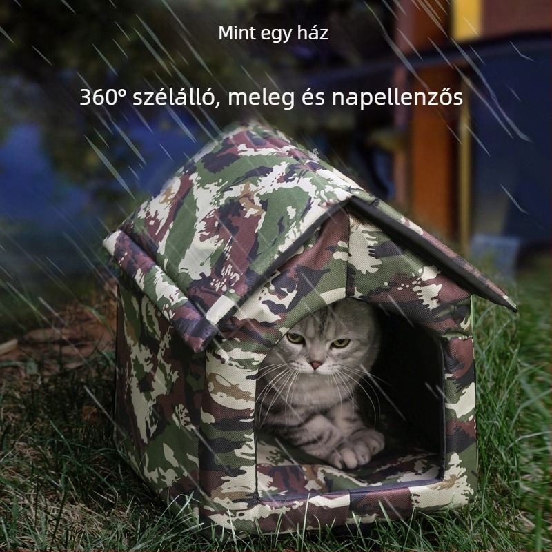 Kóbor macskafészek Kültéri fészek Kültéri vízálló macskafészek Meleg Szél- és esőálló Egyszerű, vastagított kutyafészek Kisállat-elkerülő fészek