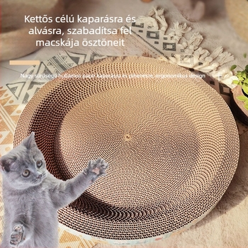 Univerzális macskakaparó deszka minden évszakra, macskafészek, extra nagy macskakaparó medence, hullámpapír kerek játék, macskakellékek