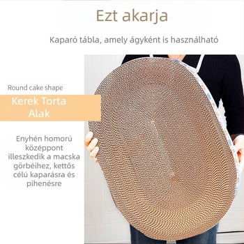 Univerzális macskakaparó deszka minden évszakra, macskafészek, extra nagy macskakaparó medence, hullámpapír kerek játék, macskakellékek