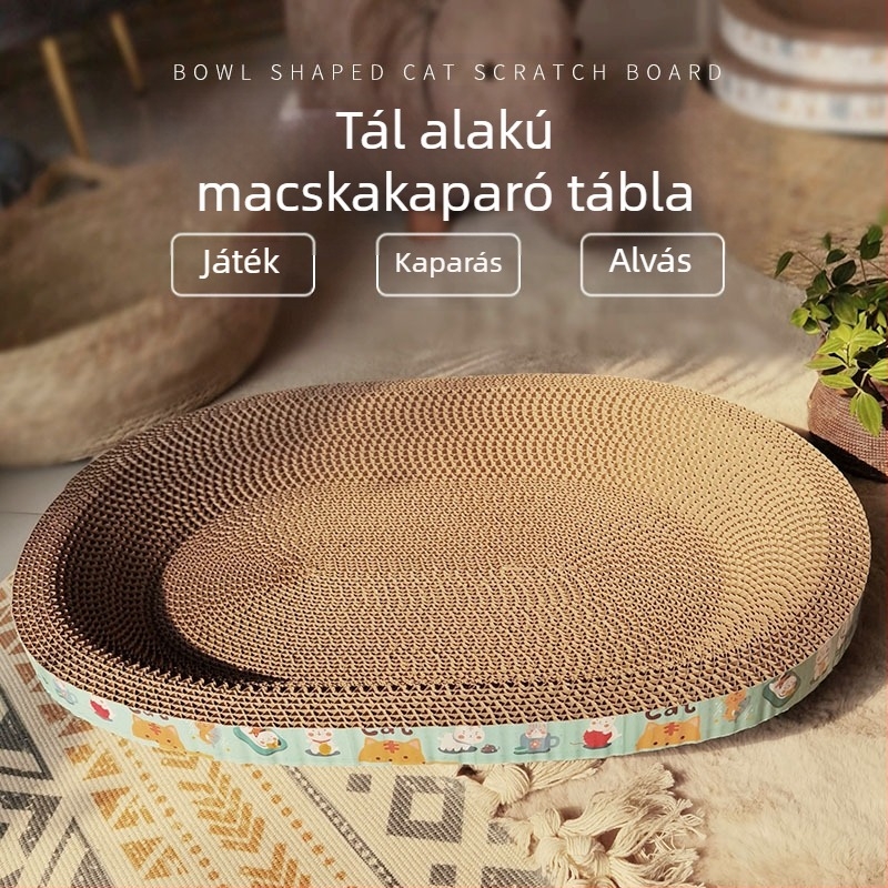 Univerzális macskakaparó deszka minden évszakra, macskafészek, extra nagy macskakaparó medence, hullámpapír kerek játék, macskakellékek