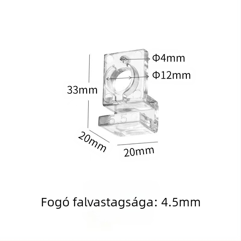 Akvárium fedél konzol átlátszó, nagy szilárdságú PC kis mini be- és kimeneti cső fix üveg fali tartókonzol