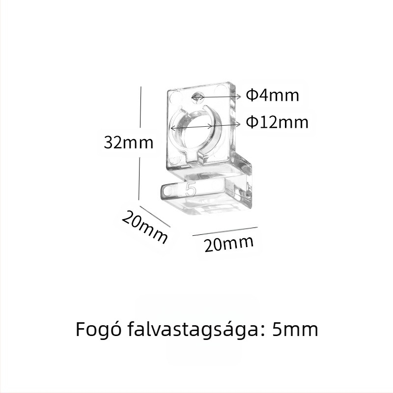 Akvárium fedél konzol átlátszó, nagy szilárdságú PC kis mini be- és kimeneti cső fix üveg fali tartókonzol