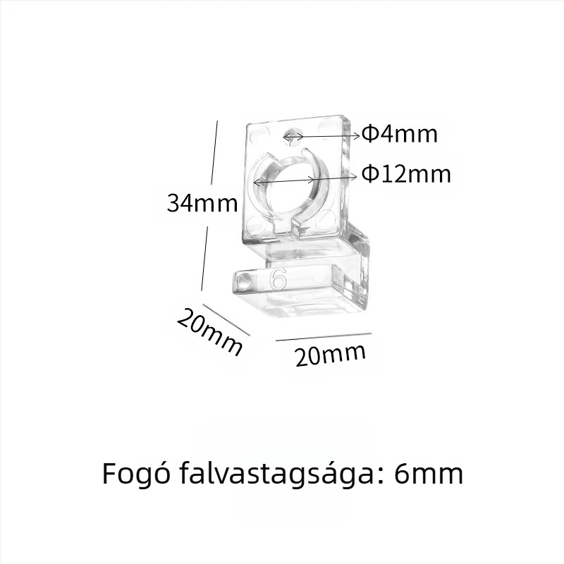Akvárium fedél konzol átlátszó, nagy szilárdságú PC kis mini be- és kimeneti cső fix üveg fali tartókonzol