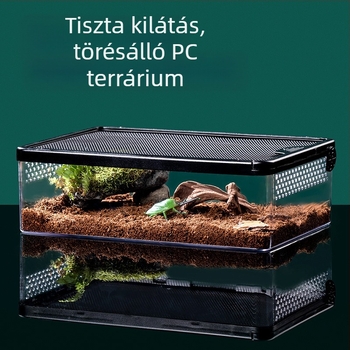Hüllődoboz, tenyészdoboz, szarvasbéka, teknős, hörcsög, kukoricakígyó, ketrec, akvárium, szökésgátló hüllődoboz, kisállat-kellékek