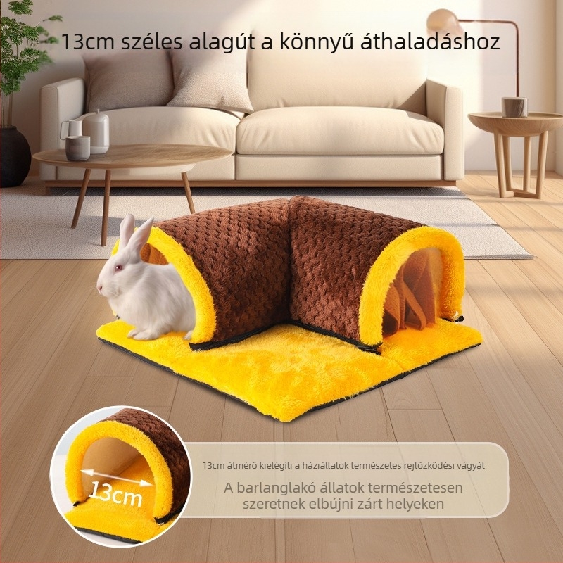 Határokon átnyúló tengerimalac pamutfészek szórakoztató kisállat csatorna nyúl totoro mókus meleg alvófészek holland malac fúró alagútfészek