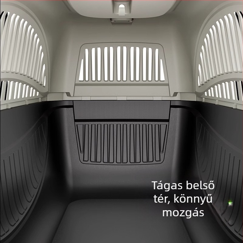 Macska légbeömlős doboz Macskaketrec Hordozható kinti macskatáska Kisállat szállító doboz Autós kutyaketrec Hordozható műanyag macskadoboz