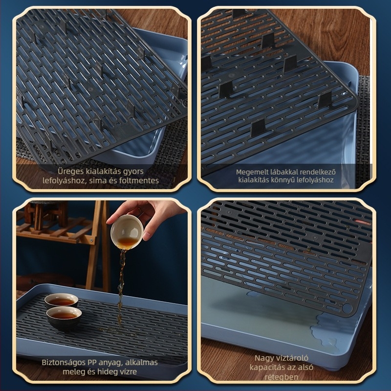 Utazó teatálca autós teatálca tárolódoboz kis méretű teatálca műanyag teatálca hordozható teatálca kis teatálca egy személyre