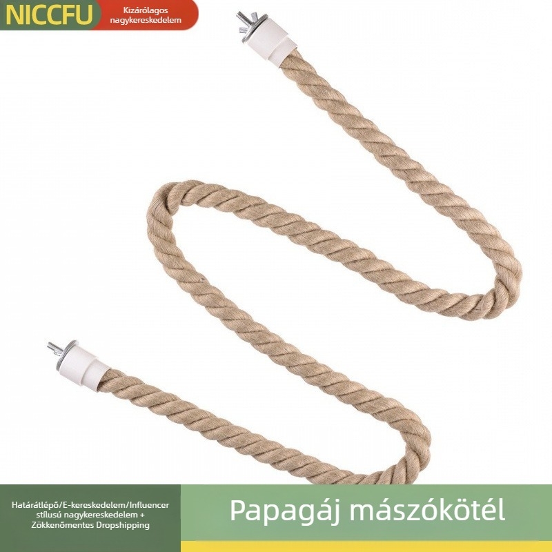NC nagy, közepes és kis papagáj kötélmászó kötél harapdáló létra papagáj függőkötél játék madármászás pamutkötél mászás