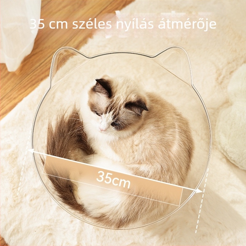 Űrkapszula macskafészek az unalom enyhítésére, önkielégítő macskajáték beépített macska forgótányérral és vicces macskabottal, többfunkciós macskafészek macskáknak játékhoz és alváshoz