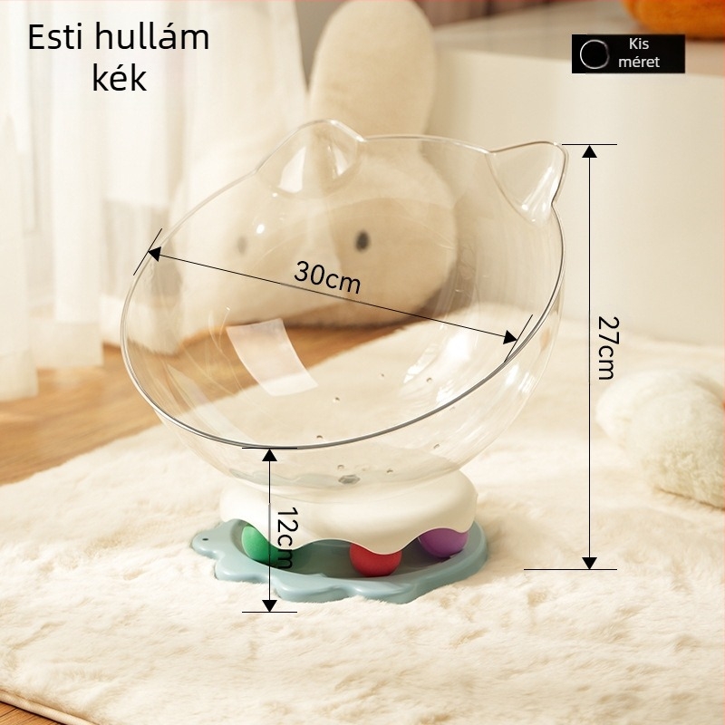 Űrkapszula macskafészek az unalom enyhítésére, önkielégítő macskajáték beépített macska forgótányérral és vicces macskabottal, többfunkciós macskafészek macskáknak játékhoz és alváshoz