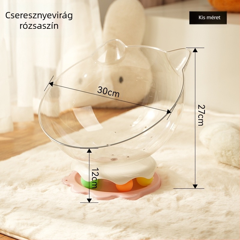 Űrkapszula macskafészek az unalom enyhítésére, önkielégítő macskajáték beépített macska forgótányérral és vicces macskabottal, többfunkciós macskafészek macskáknak játékhoz és alváshoz