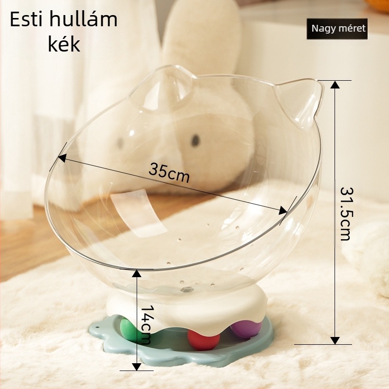 Űrkapszula macskafészek az unalom enyhítésére, önkielégítő macskajáték beépített macska forgótányérral és vicces macskabottal, többfunkciós macskafészek macskáknak játékhoz és alváshoz