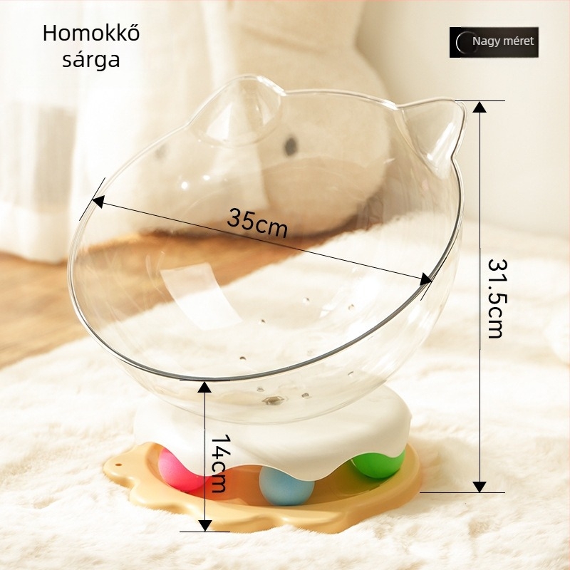 Űrkapszula macskafészek az unalom enyhítésére, önkielégítő macskajáték beépített macska forgótányérral és vicces macskabottal, többfunkciós macskafészek macskáknak játékhoz és alváshoz