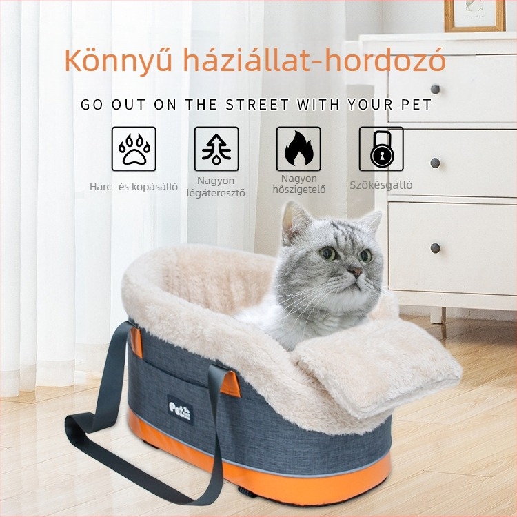 Autós kisállat fészek autószőnyeg macska biztonsági ülés központi vezérlésű fészek Bomei teddy out hordozható táska kisállat kellékek