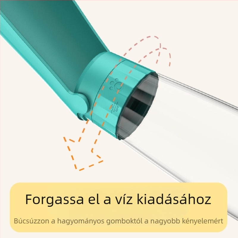 Kutyakirándulás itatópohár kutyavízforraló hordozható sétapálca kutyasétáltató vizes palack kisállat ivóvíz etetése vízadagoló kellékek