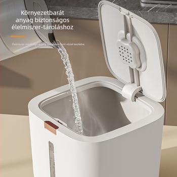 Rizsvödör, rovarálló, nedvességálló, arcvödör, lezárt háztartási gabonavödör, rizstartály, élelmiszeripari minőségű rizstároló doboz, liszttároló üveg