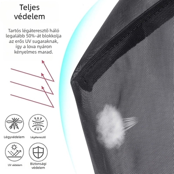 Lómaszk szúnyog ellen Lélegző fejvédelem Szúnyog elleni légycsípés elleni lószemmaszk Kényelmes hálós lovas kellékek