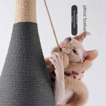 Szizál macskakaparófészek kopásálló morzsákkal integrált macskafészek extra nagy karcálló, nem rothadó macskakaparómedence macskakaromdeszka