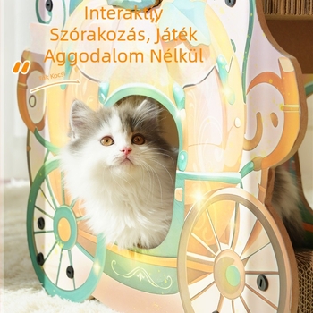 Töklámpás autós kétrétegű macskakaparó tábla macskafészek integrált tartós kopásálló dömping négy évszak univerzális macskajáték