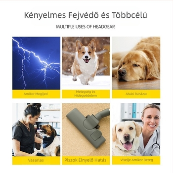 Kutya fülvédő téli kisállat hidegálló zajcsökkentő meleg fejfedő nagy rugalmasságú mosható kutya fülvédő sál