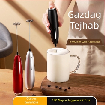 Új tejhabosító kávéhabosító háztartási elektromos tejhabosító tejkeverő kézi tojáshabosító tejhabosító