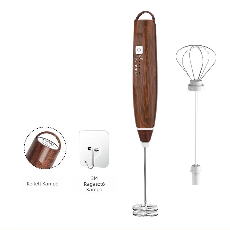 Új tejhabosító kávéhabosító háztartási elektromos tejhabosító tejkeverő kézi tojáshabosító tejhabosító