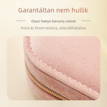 Határokon átnyúló ékszerdoboz bársonyos, csúcskategóriás, kétrétegű, nagy kapacitású fülbevalók, gyűrűk, nyakláncok, ékszerek tárolására szolgáló kézi ékszertároló doboz