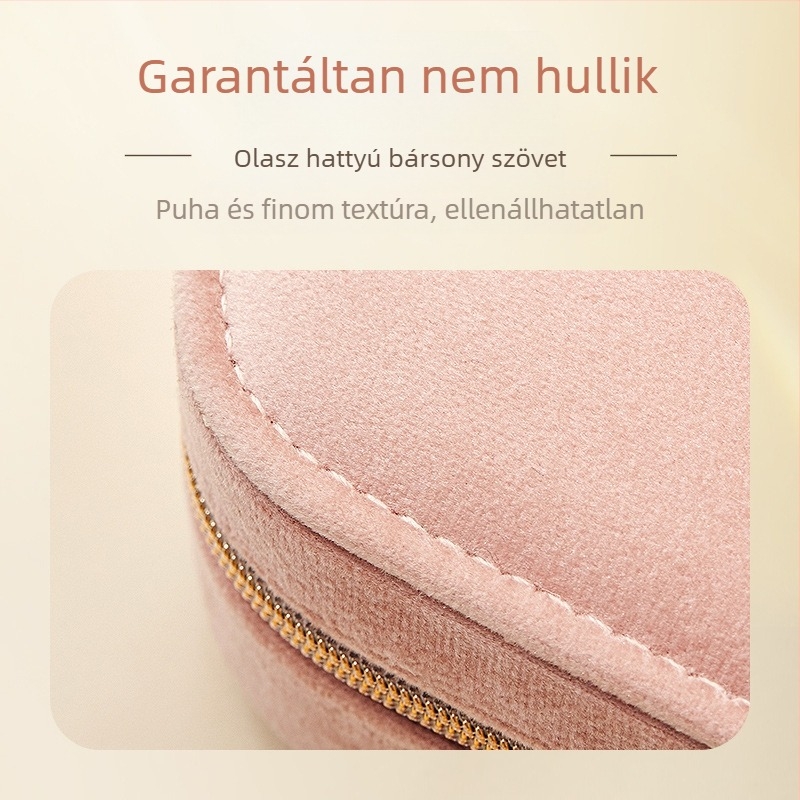 Határokon átnyúló ékszerdoboz bársonyos, csúcskategóriás, kétrétegű, nagy kapacitású fülbevalók, gyűrűk, nyakláncok, ékszerek tárolására szolgáló kézi ékszertároló doboz