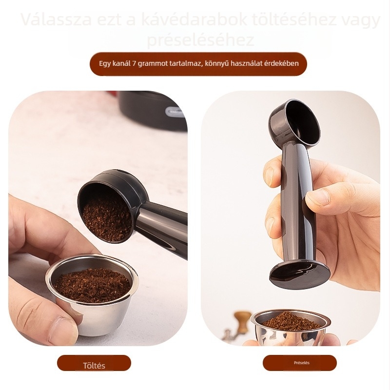 Nestlé kávékapszulás kávéfőzőhöz alkalmas, újrahasznosítható kávé, 20 ml-es, kettős célú, hosszú nyelű kanál kávéporral, kanállal