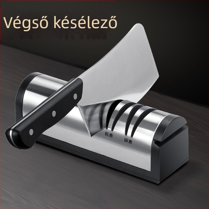 Nagykereskedelmi töltés rozsdamentes acél Whetstone teljes acél késélező olló konyhai eszközök automatikus USB késcsiszoló