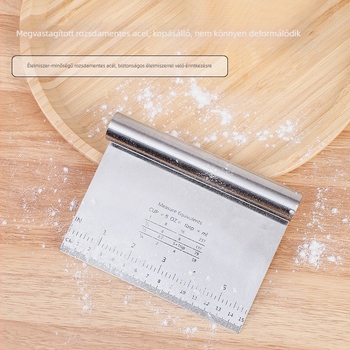 Rozsdamentes acél tésztavágó méretarányos kolbászporos kaparóval, lisztes tésztavágó konyhai eszköz Amazon forró akció