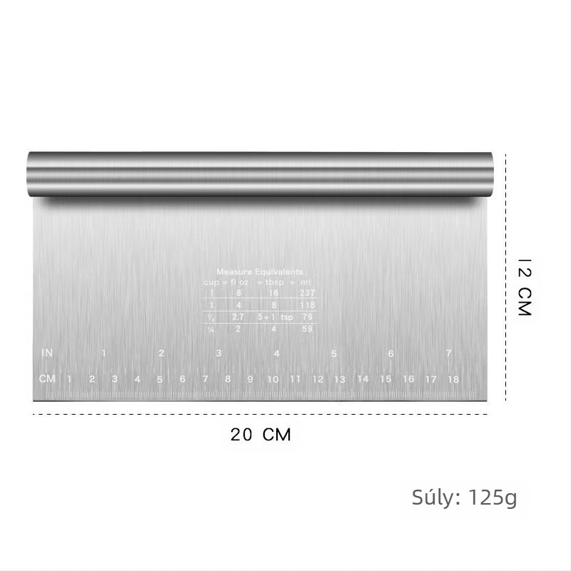 Rozsdamentes acél tésztavágó méretarányos kolbászporos kaparóval, lisztes tésztavágó konyhai eszköz Amazon forró akció